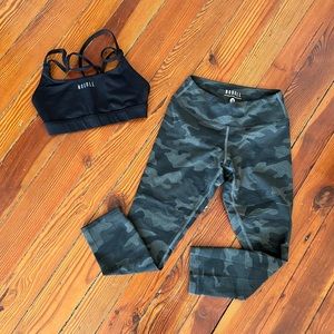 NOBULL Black Sportsbra and Camo Crop